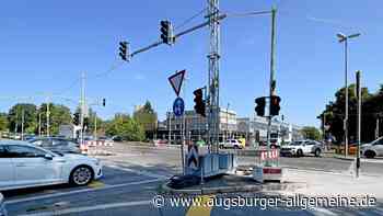 Wie lange bleibt die provisorische Ampel an der Listle-Kreuzung in Stadtbergen noch?