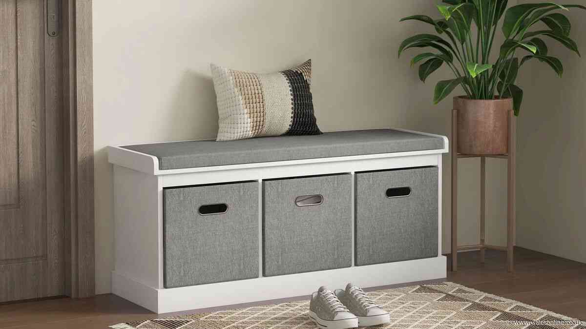Clever storage bench that 'looks lovely in hallway' drops to £56 in autumn deal