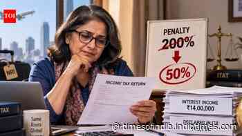 She declared Rs 43,796 income in ITR, misses Rs 14.02 lakh interest; hit with 200% penalty, but ITAT gave relief