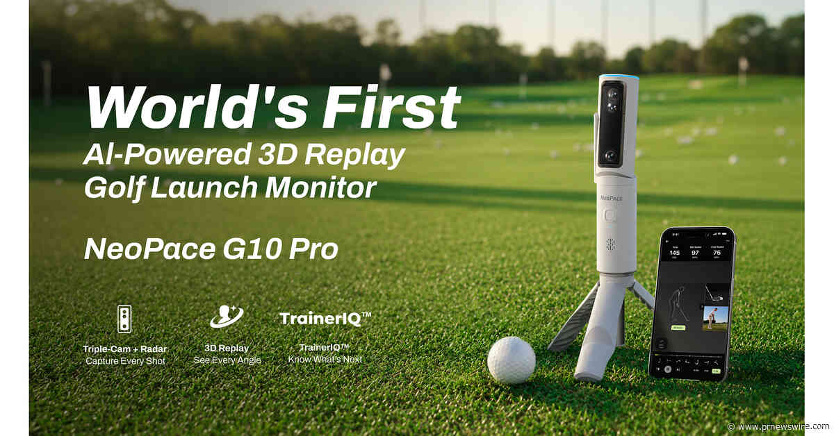 NeoPace G10 Pro: AI-Powered 3D Replay Golf Launch Monitor, Now Crowdfunding on Kickstarter