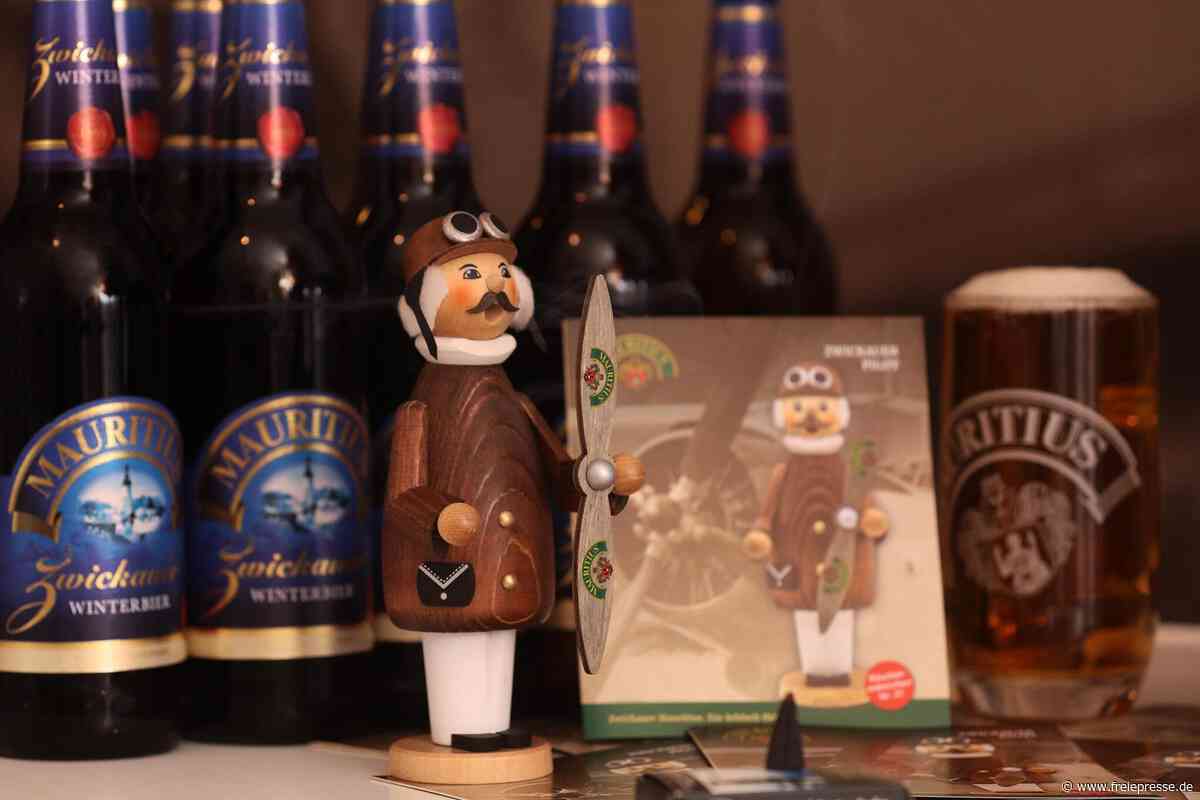 Trotz Turbulenzen der Zwickauer Mauritius-Brauerei: Räuchermännchen-Pilot als Symbol für sicheren Kurs