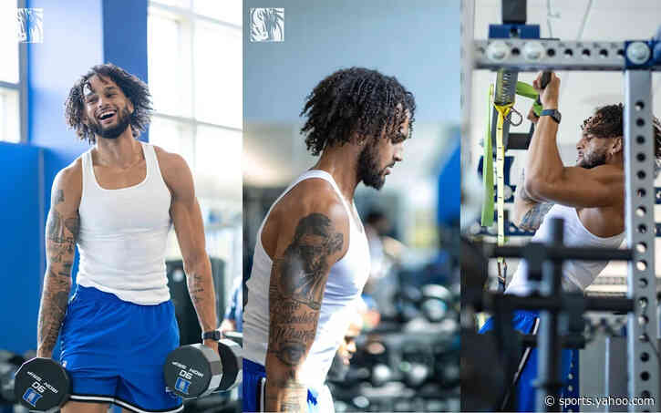 Searching for any optimism in photos of Dereck Lively II working out with Irving, Flagg at Duke