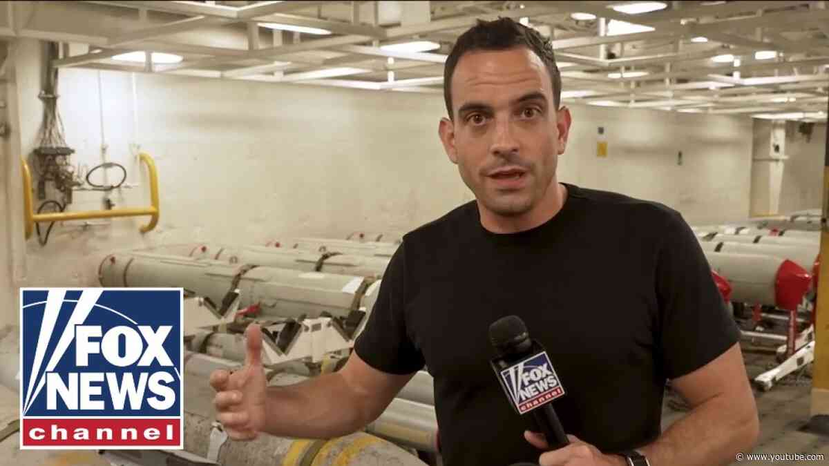 WATCH: Trey Yingst showcases bunker buster bombs aboard US carrier