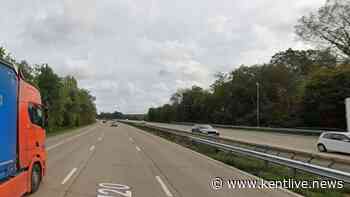Unmarked police car on 999 call crashes on M20 near Charing