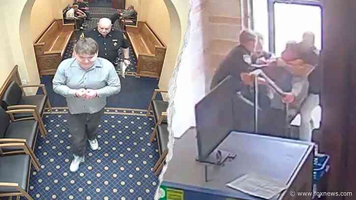 Video shows Ohio inmate slip his handcuffs and make a run for courthouse exit