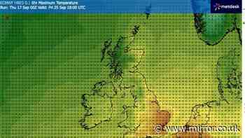 UK weather maps show 26C highs loom as Brits could enjoy late blast of summer warmth