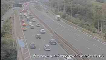 M60 traffic RECAP as long queues form over Barton Bridge