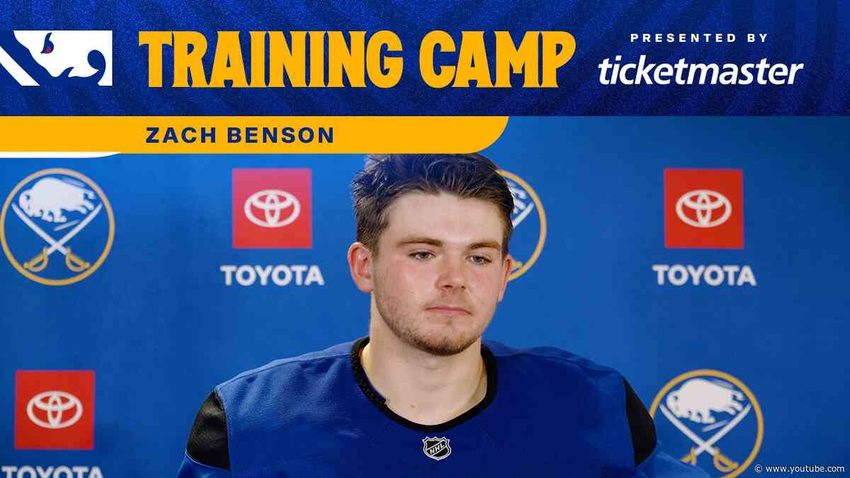 “Fired Up To Be Back” | Zach Benson On Day One Of Training Camp | Buffalo Sabres