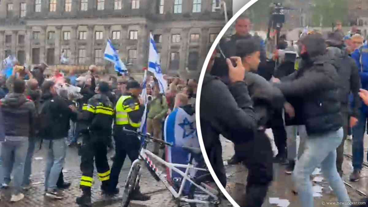 Onrust rond pro-Israëlmanifestatie op de Dam: politie grijpt in