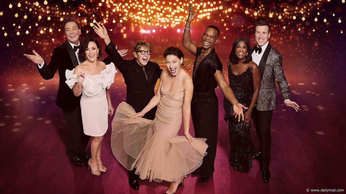 Strictly releases first look picture of the new hosts with the judges as Josh Widdicombe admits he is a 'ball of fear' and  Johannes Radebe says he has 'fomo' over not dancing