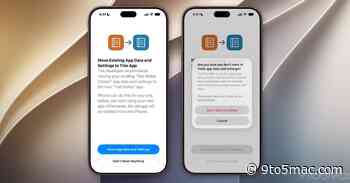 iOS 27.2 will help users move data and settings from an old app to its replacement