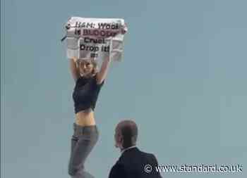 PETA protestors invade catwalk at London Fashion Week