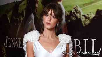 Daisy Edgar-Jones looks ethereal in a white gown with angel wings as she arrives at the Irish premiere of Sense & Sensibility in Dublin