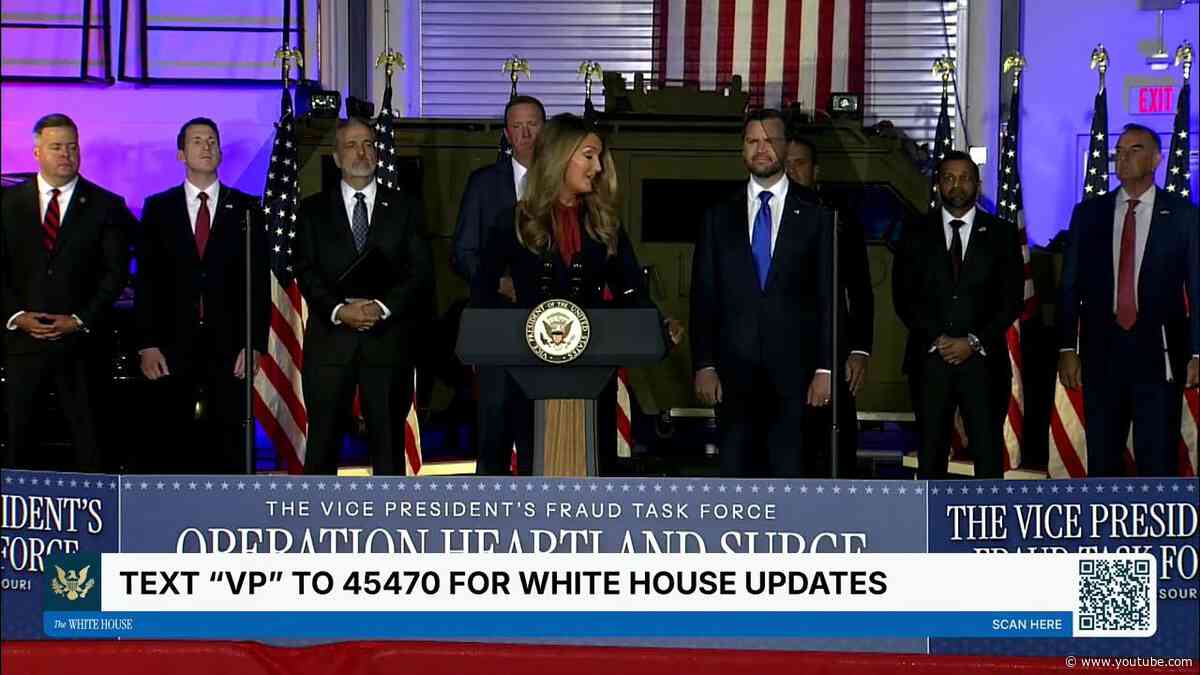 Vice President JD Vance Holds a Fraud Task Force Press Conference