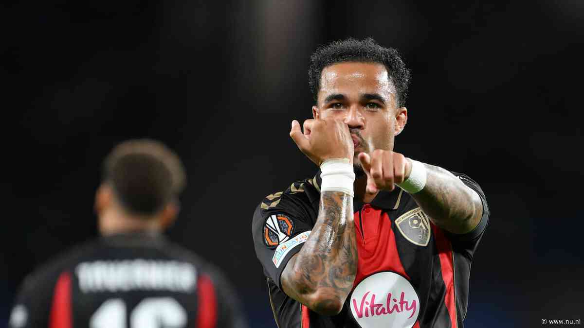Justin Kluivert maakt eerste Europese goal ooit voor winnend Bournemouth