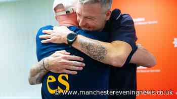 Man who survived 50ft well fall reunites with firefighter who saved him