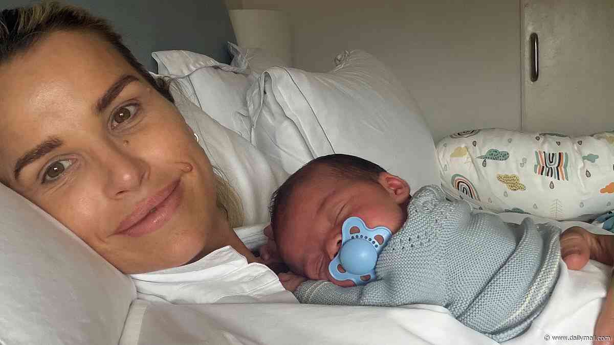 Vogue Williams says she is still living inside the 'baby bubble' with son Remy after husband Spencer Matthews said he 'felt lonely' following the birth