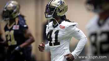 Saints RB Kamara practices fully, 'moving well' after MCL sprain