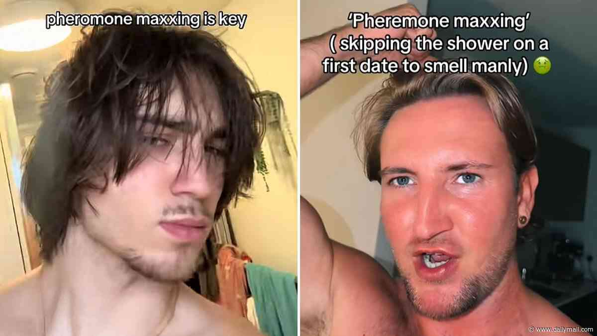 Beware the stinkfluencers! Young men are skipping showers to boost their pheromones - but scientists say there's zero evidence it works