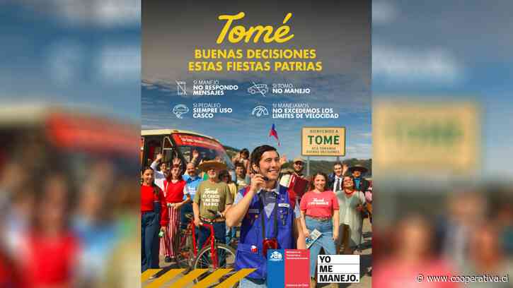 Tomé se sumó con entusiasmo a campaña dieciochera "buena onda" contra accidentes