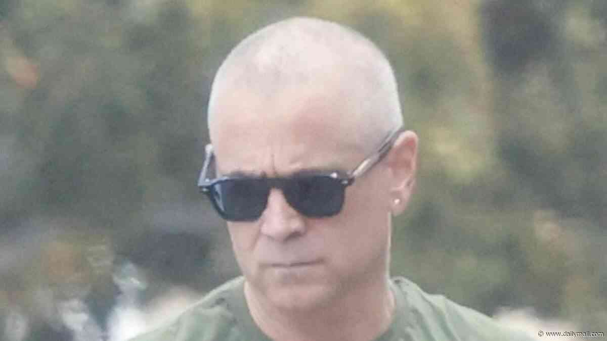 Colin Farrell, 50, looks unrecognizable as he shows off new buzzcut during Los Angeles outing