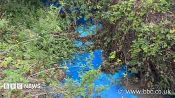 No bathing warning at beach linked to blue brook