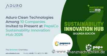 Aduro Clean Technologies Inc.: Aduro gehört zu den 10 Unternehmen, die eingeladen wurden, im Rahmen des "PepsiCo Sustainability Innovation Hub 2026" eine Präsentation zu halten