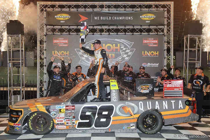 Jake Garcia earns first NASCAR Truck win after nightmare race for Front Row Motorsports