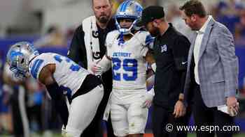 Lions DB Maddox exits TNF with foot injury, ruled out