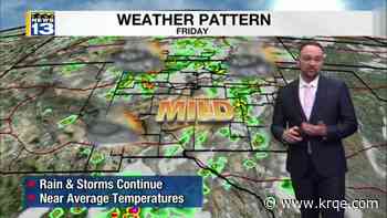Storm chances continue into the end of the workweek