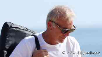Kevin Costner and ex-wife Christine Baumgartner have awkward run-in at son's beach volleyball game
