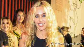 Miley Cyrus brushes off single flop as she joins Paris Hilton and Chappell Roan at star-studded album release party in LA
