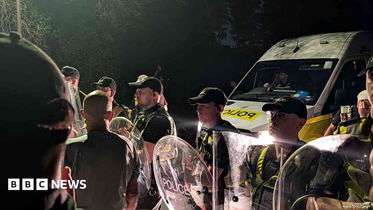 Violent disorder charges over anti-migrant protest
