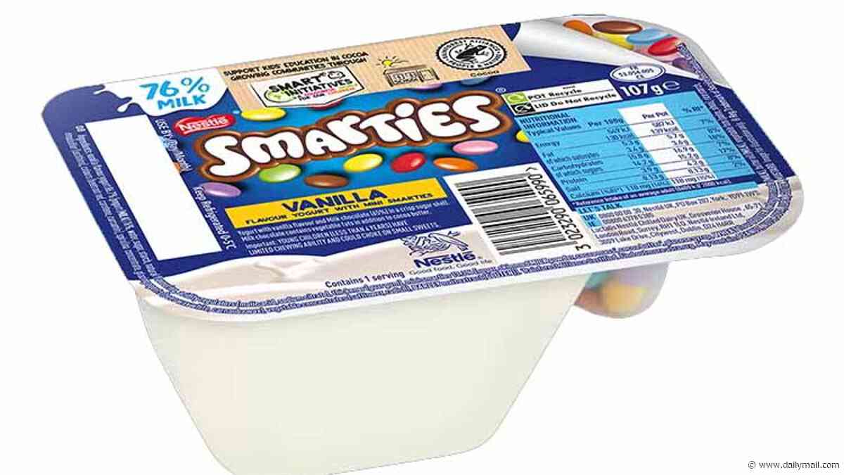 Revealed: The popular children's yoghurts that contain dangerous amounts of sugar - with Nestle's Smarties Vanilla Split Pot at the top of the list