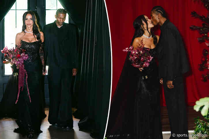 Kevin Porter Jr. gets married — with his wife trading bridal white for all black