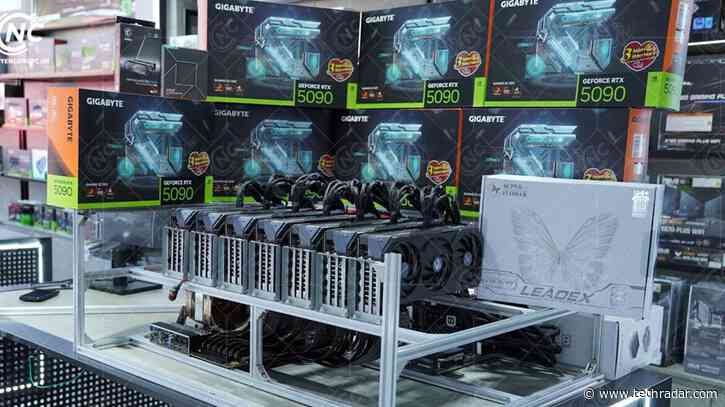 RTX 5090s are going for as much as $9000, as AI server builders reportedly buy Nvidia's flagship by the pallet, but the photos behind the story may be AI-generated