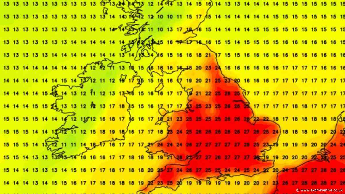 Weather maps turn volcanic red as final September scorcher to hit UK