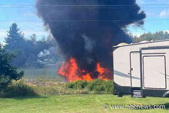 F-16 fighter jet crashes in residential area in northern Michigan