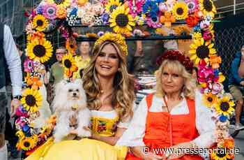 Heidi Klum in LEGO® Rikscha - 7000 LEGO® Botanicals lassen das HeidiFest aufblühen