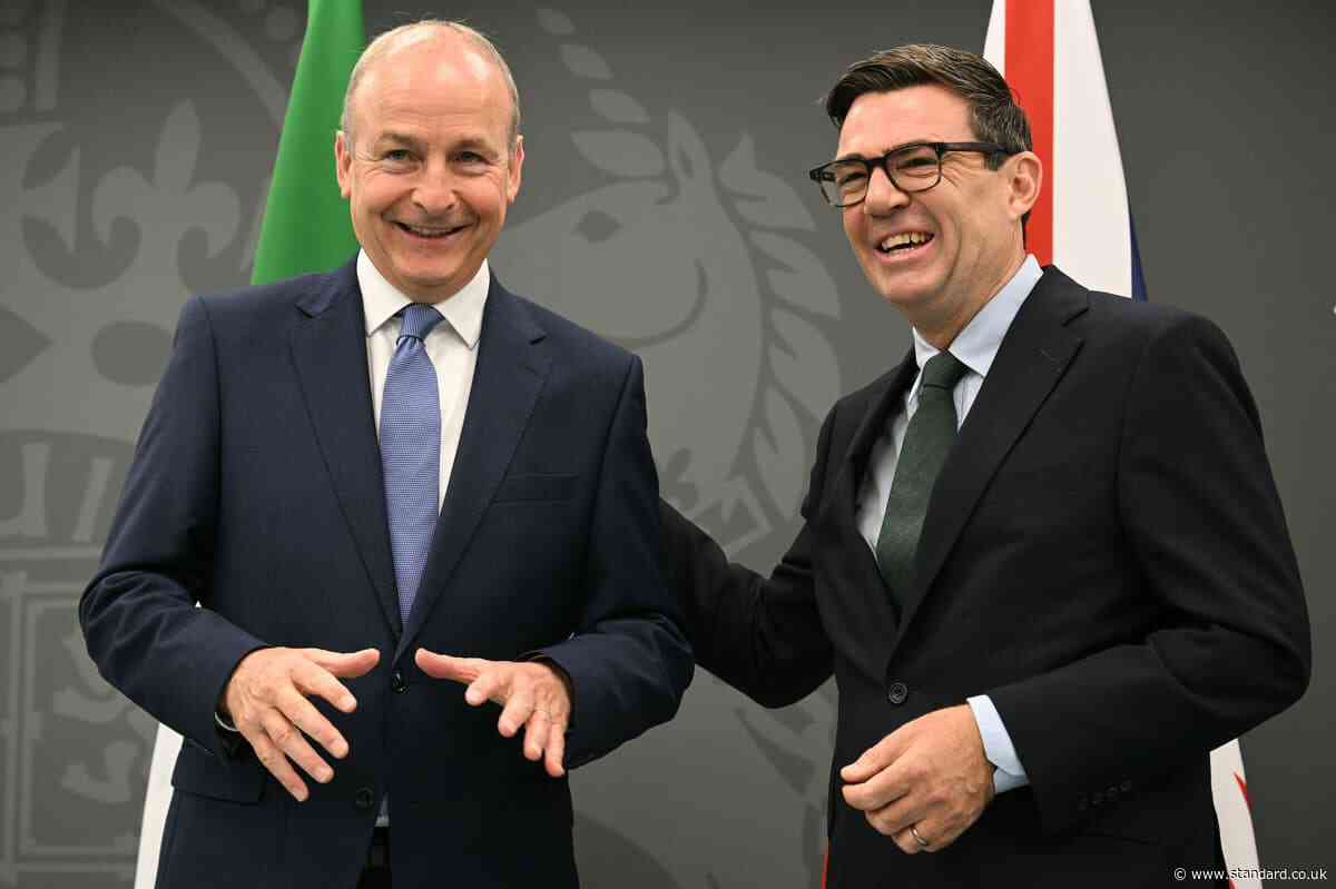 Burnham vows to ‘deepen relationship’ with EU as he hosts Ireland’s Martin