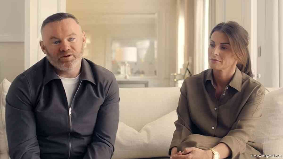 Coleen and Wayne Rooney share a glimpse inside their £20m mega-mansion with a private football field and indoor driving range in trailer for their Disney+ series