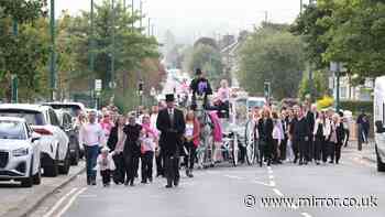Mourners in pink gather for funeral of 'beloved' Valentina Foster, 7, 'murdered' in house fire