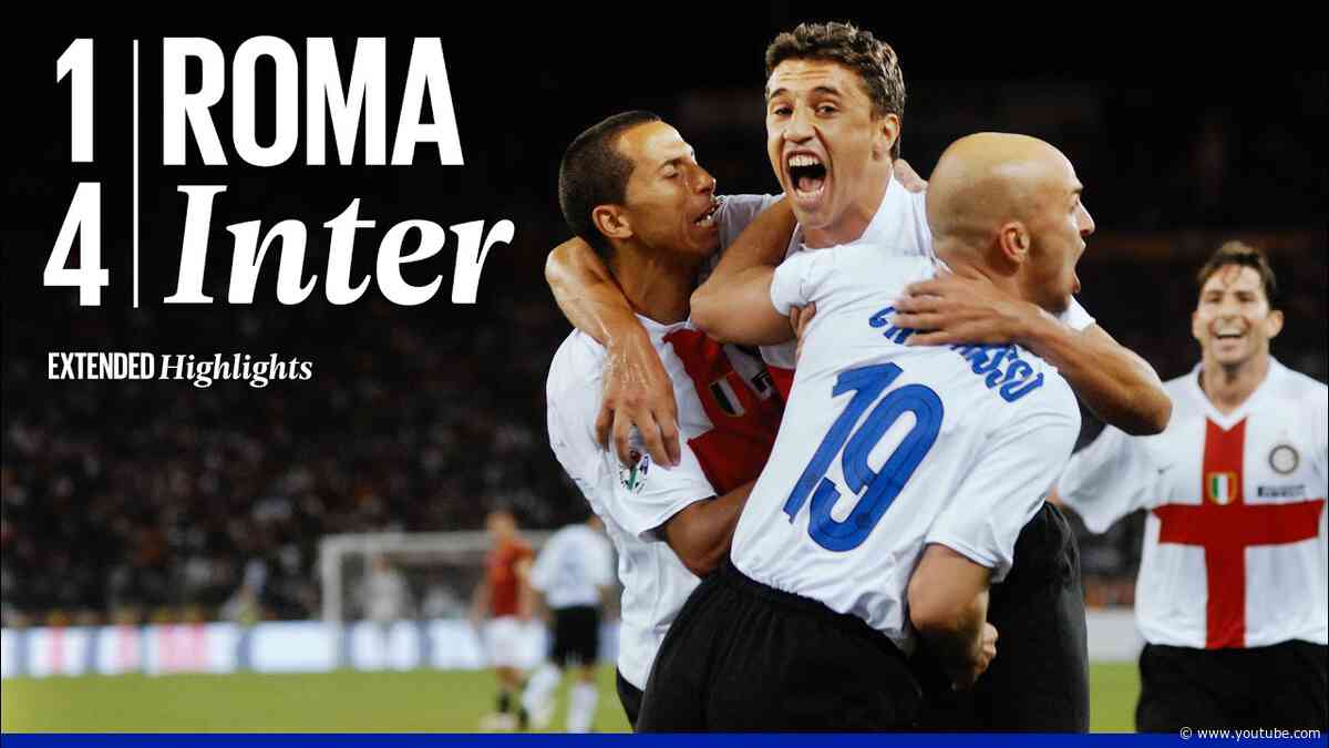 POKER NERAZZURRO ALL'OLIMPICO ✨ | ROMA 1-4 INTER 2007-08 | EXTENDED HIGHLIGHTS