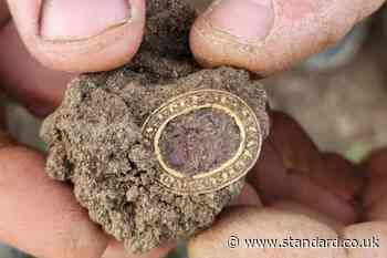 Medieval gold ring discovered on April Fool’s Day to be sold at auction