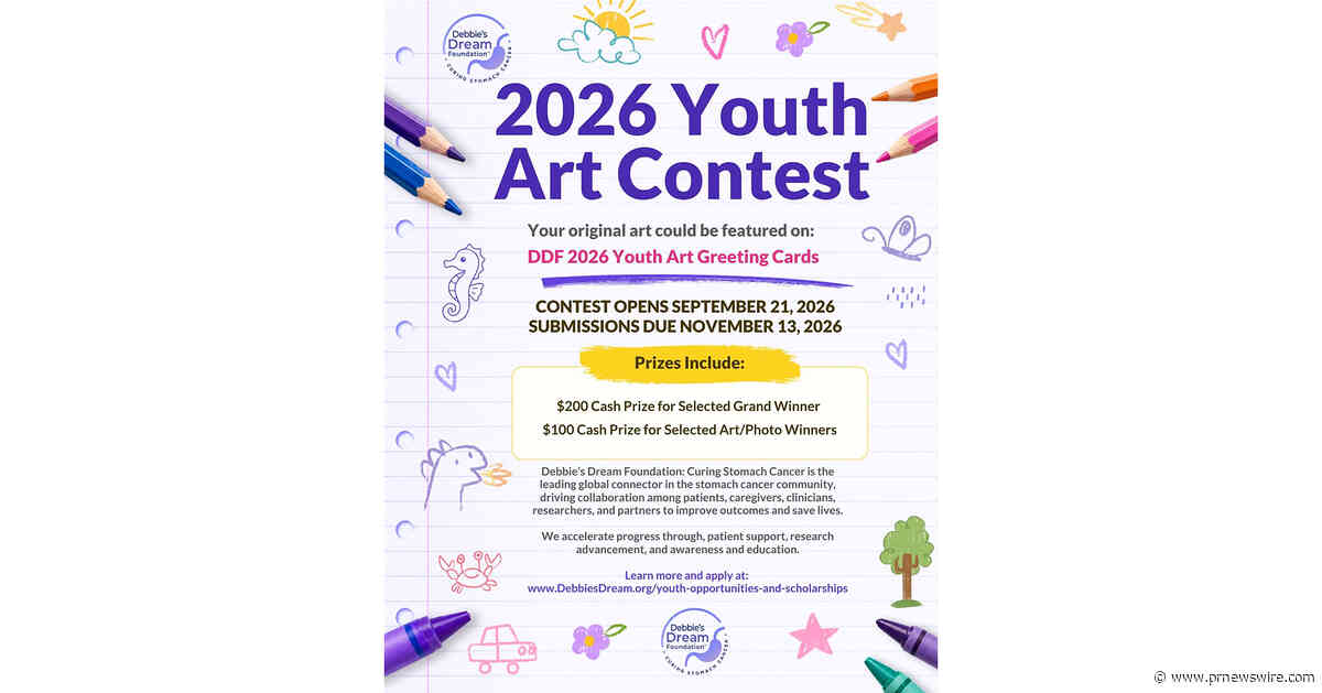 Debbie's Dream Foundation: Curing Stomach Cancer Announces the Launch of the 2026 Youth Art Contest