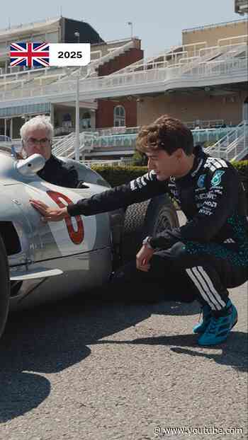A special moment at Aintree 😍When George drove the same model W196 as Sir Stirling in 2025 🫶 #f1