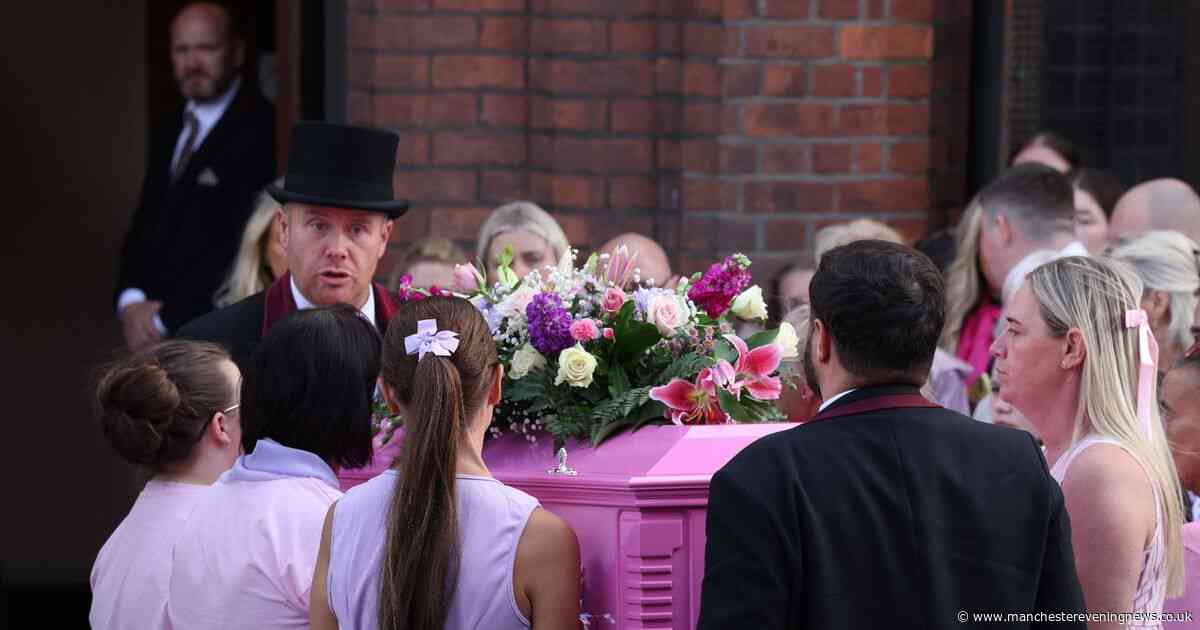 Mourners gather wearing pink for funeral of girl, 7, killed in Teesside house fire