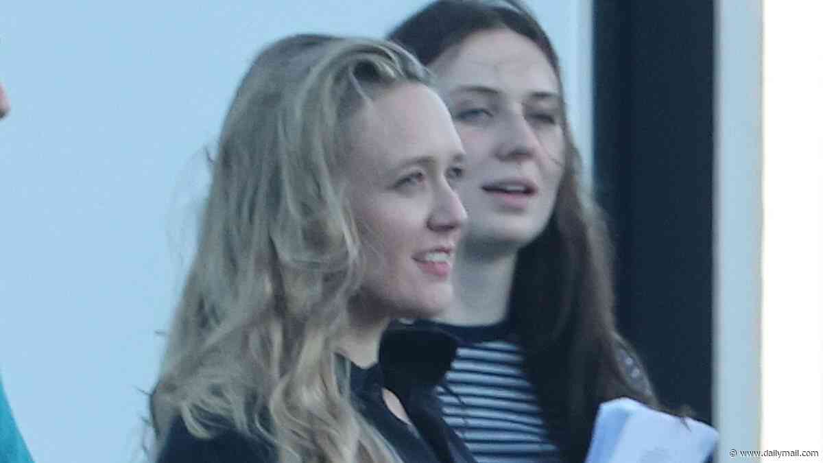 Anthony Head's daughter Emily is seen for the first time since her parents' deaths as she joins The Inbetweeners cast for the first day of filming the third film