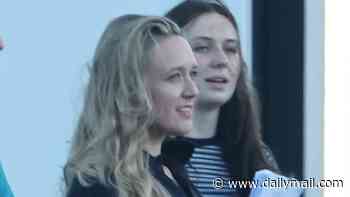 Anthony Head's daughter Emily is seen for the first time since her parents' deaths as she joins The Inbetweeners cast for the first day of filming the third film