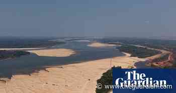 Drone footage shows severe drought hitting Brazil’s northern river – video